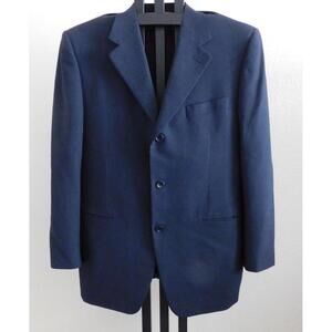 Canali Proposta Navy Blue 100% Pure Wool Blazer Jacket Italy EU 50 US 42R